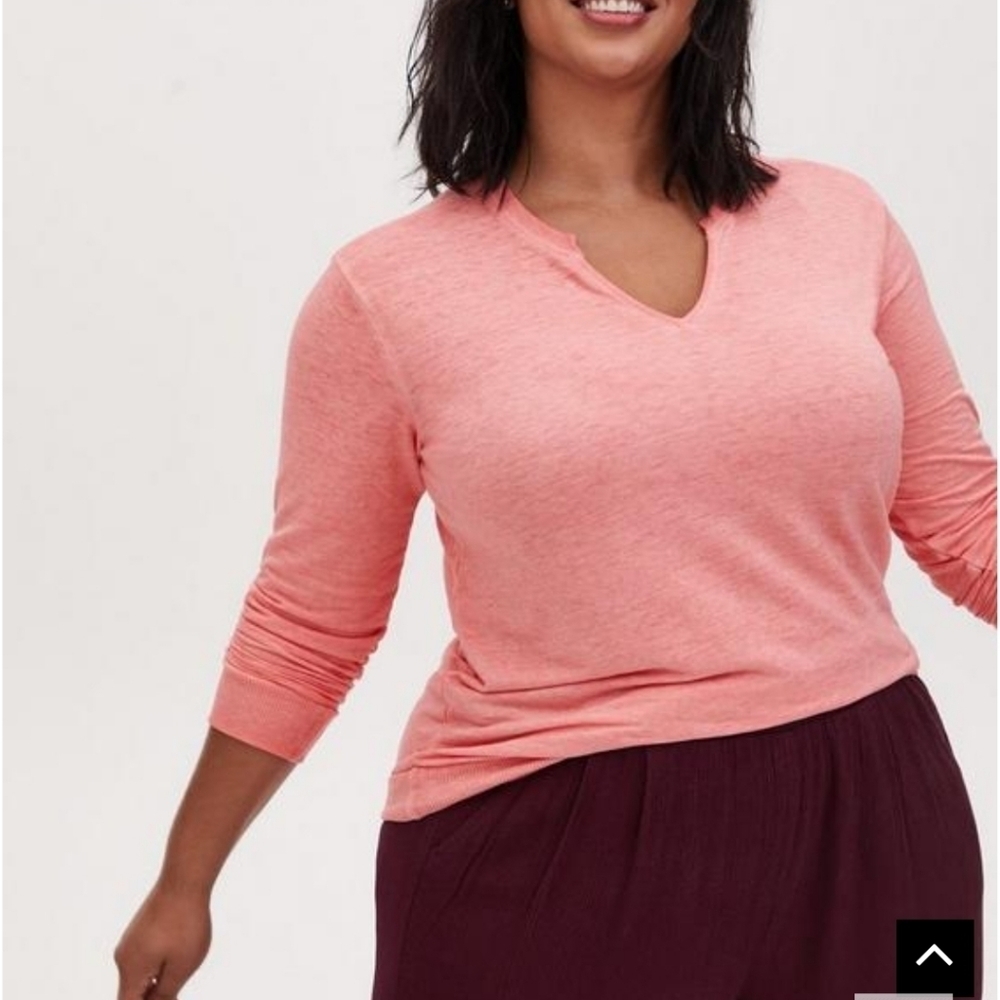 French Terry Notch Neck Sweatshirt